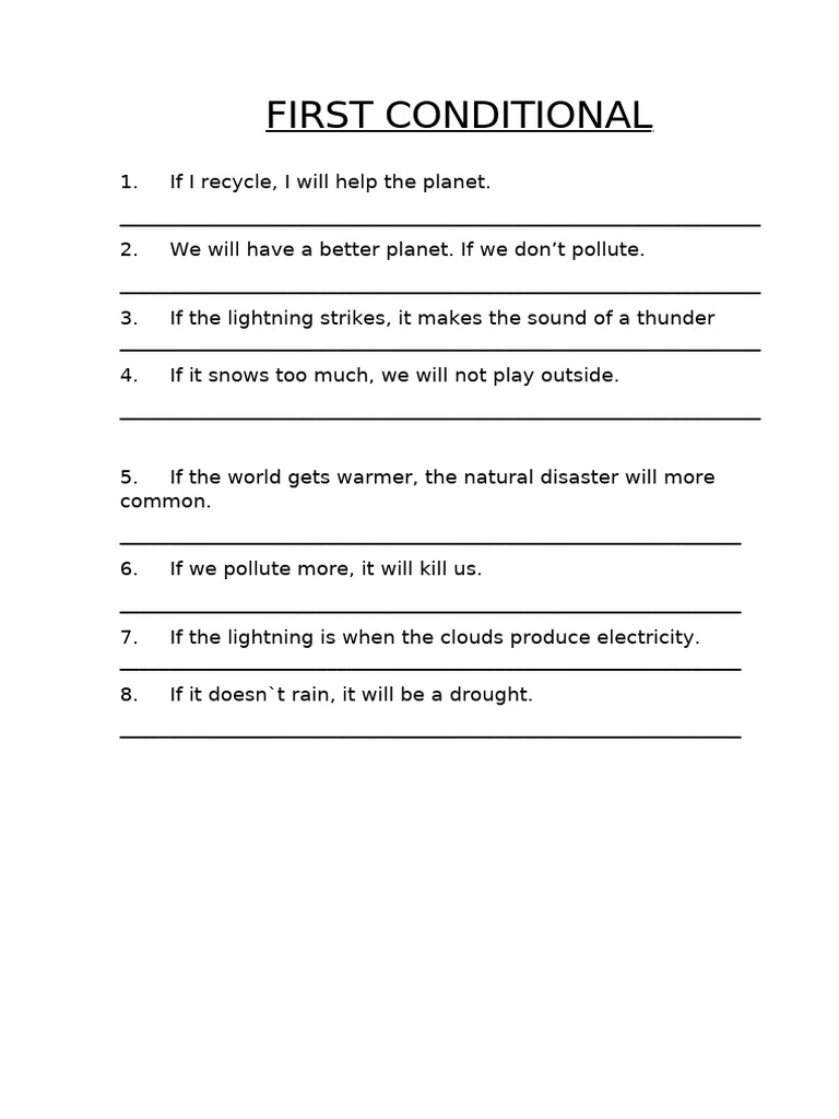 First Conditional Sentences Examples | PDF