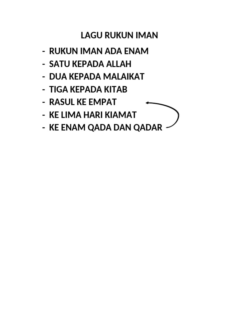 Lagu Rukun Iman | PDF