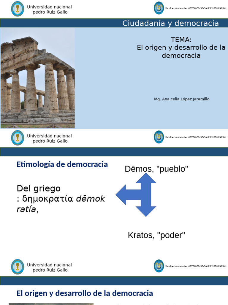 Origen y Desarrollo de La Democracia SEMANA 01 | PDF | Democracia ...