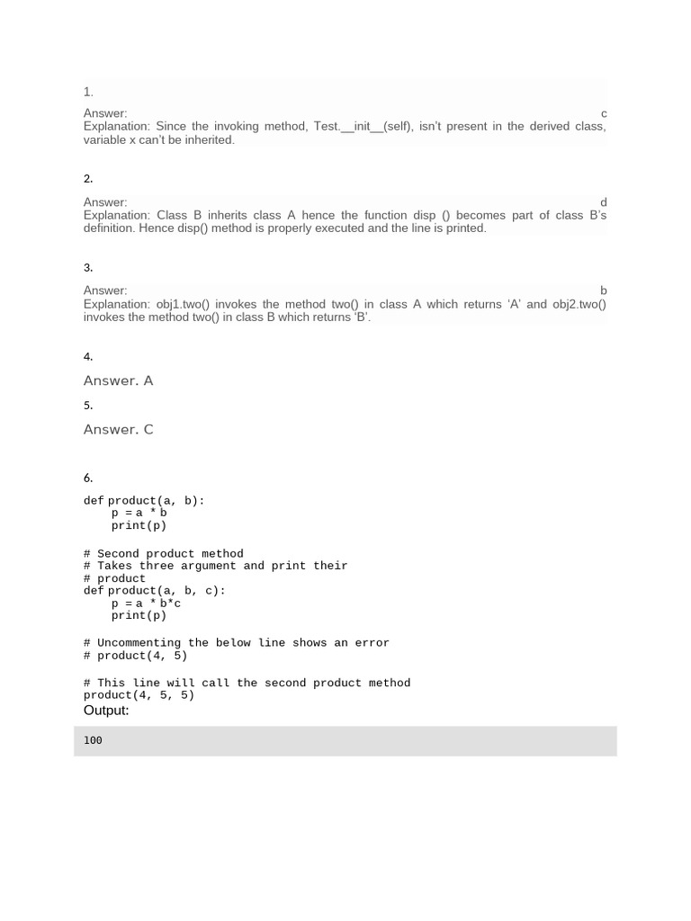 Python Inheritance and Method Overloading | PDF