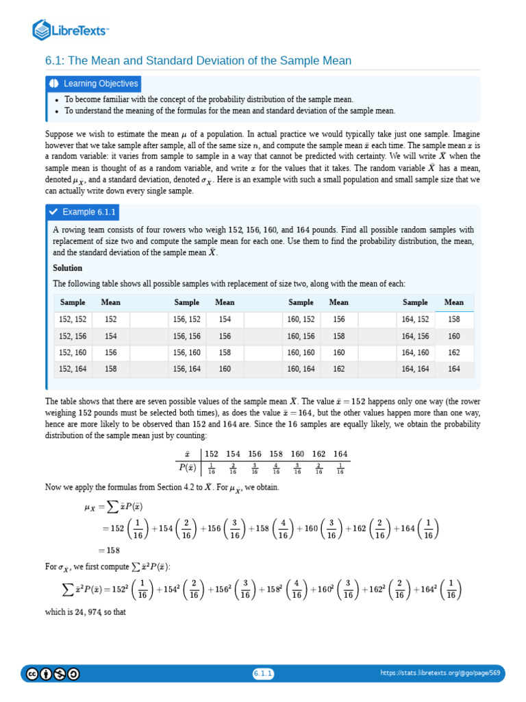 6.01__The_Mean_and_Standard_Deviation_of_the_Sample_Mean | PDF ...