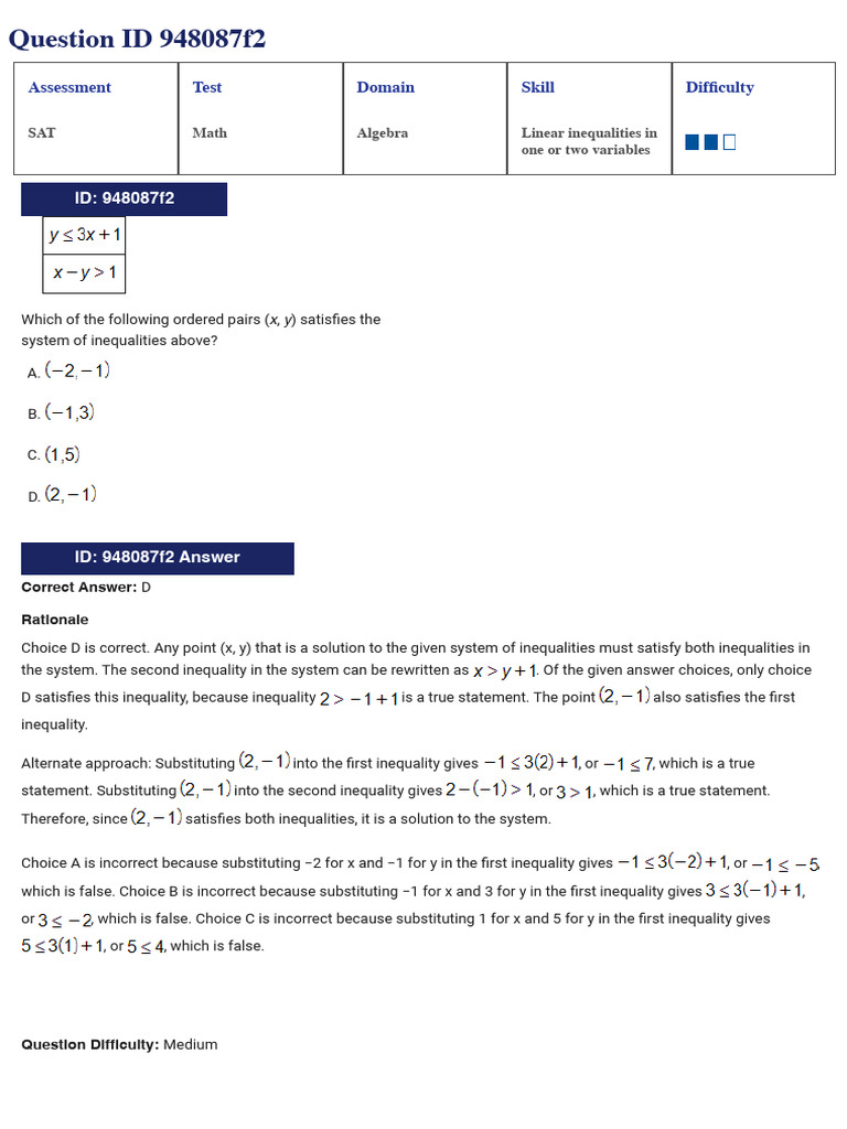 Linear Inequalities | PDF | Inequality (Mathematics) | Equations