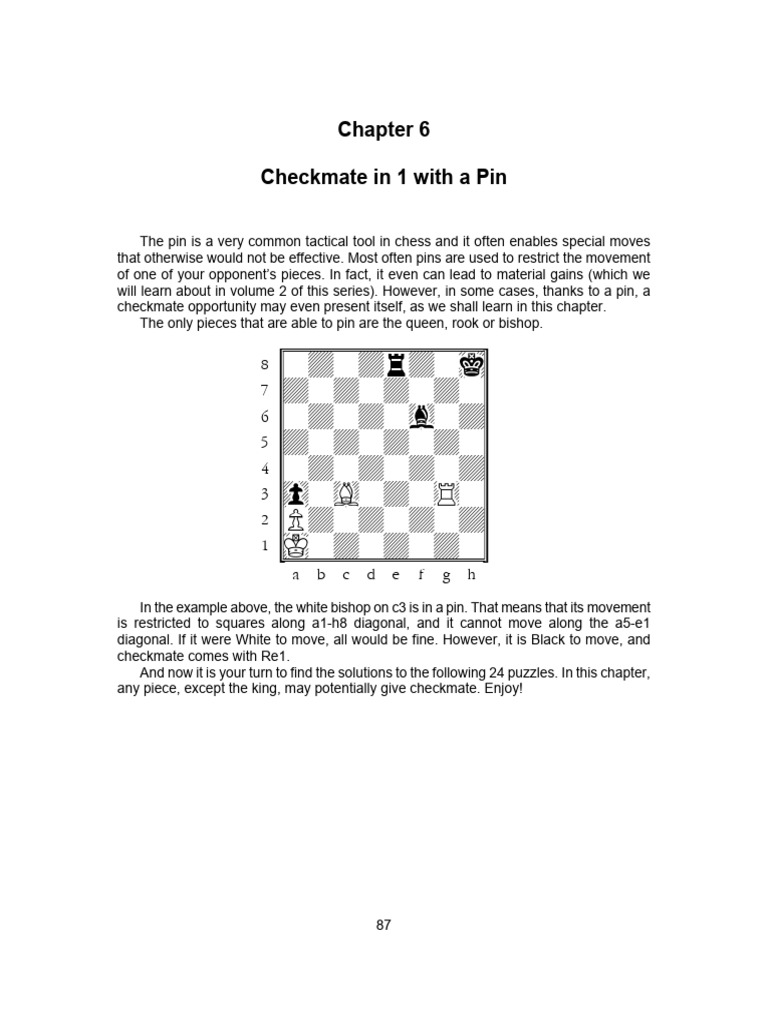 SusanPolgarPaul 2016 Chapter6Checkmatein1w LearnChesstheRightWay | PDF ...