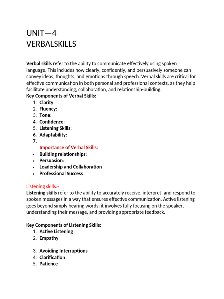 Unit 4 | PDF | Communication | Résumé