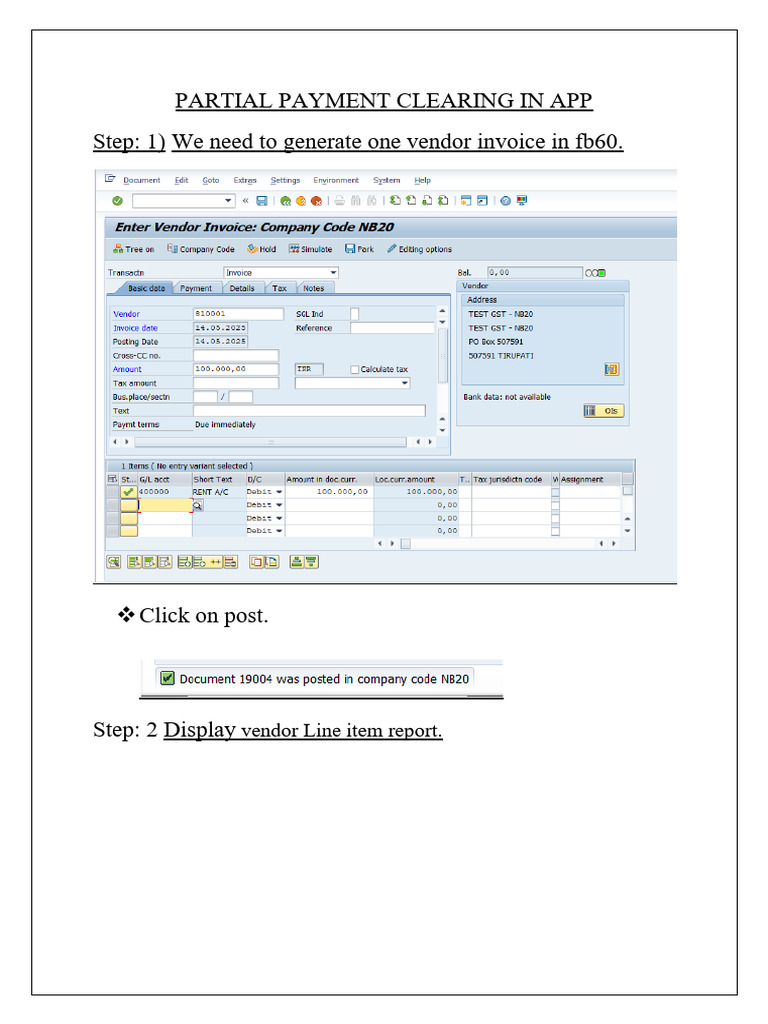 Partial Payment Clearing in F110 | PDF | Invoice | Software