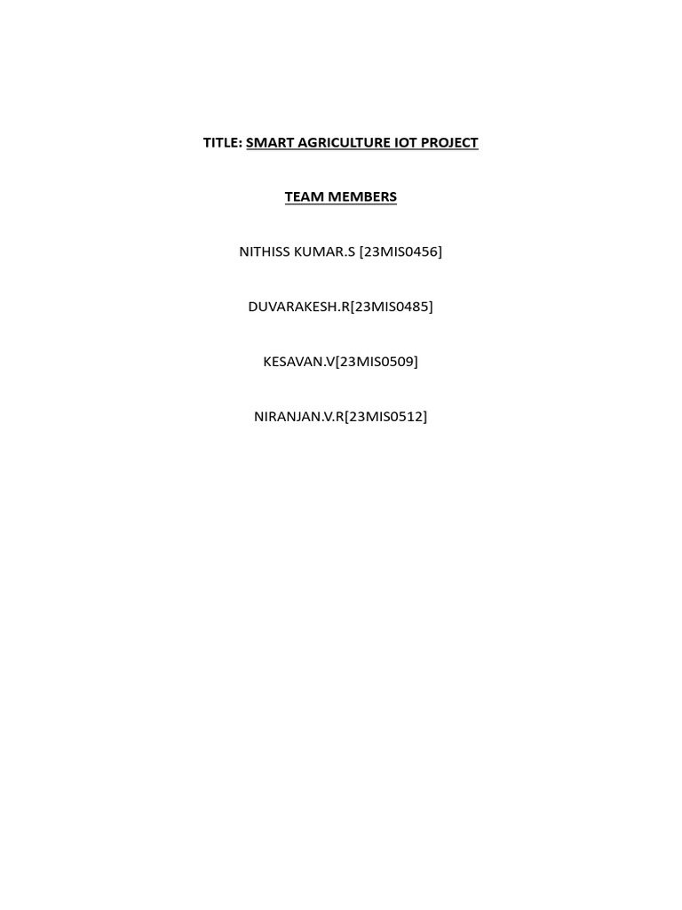 Iot Smart Agri Project | PDF