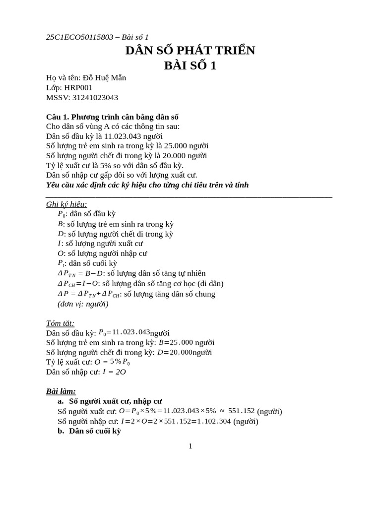 A1 Population Structure | PDF