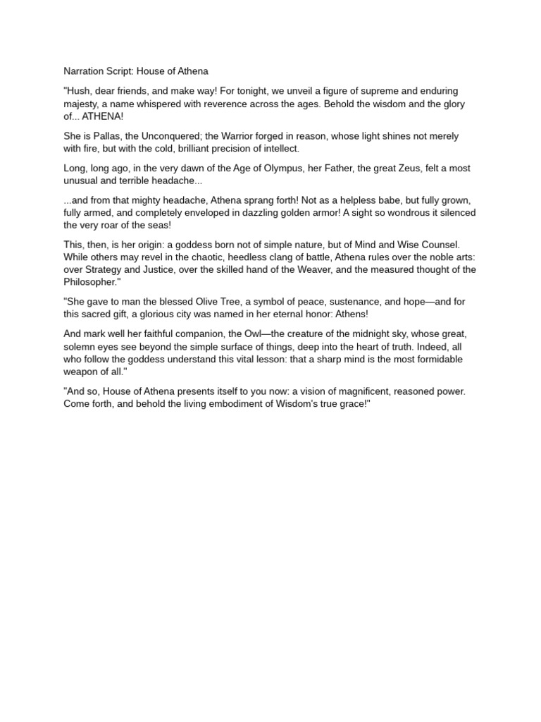 Narration Script | PDF