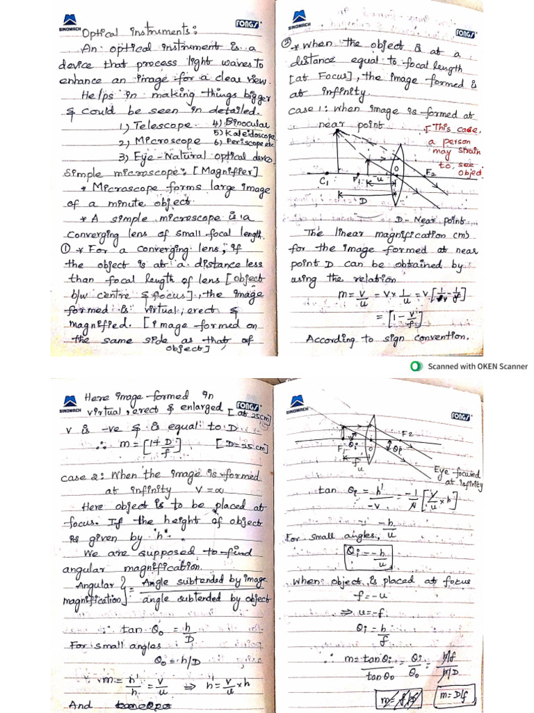 Optical Instruments Notes 3 | PDF