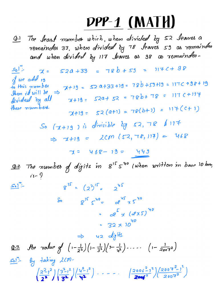 Summer Workshop Math (7th) DPP 1-6 | PDF | Area | Geometric Shapes