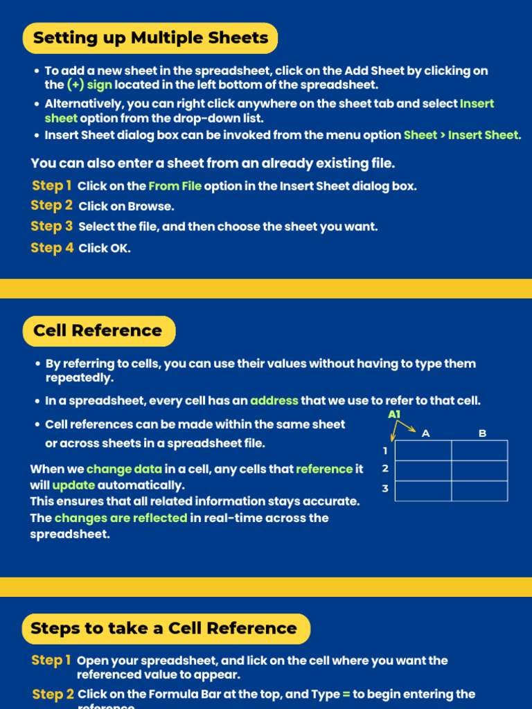 How to Set Up and Use Spreadsheet Sheets | PDF | Hyperlink | Spreadsheet