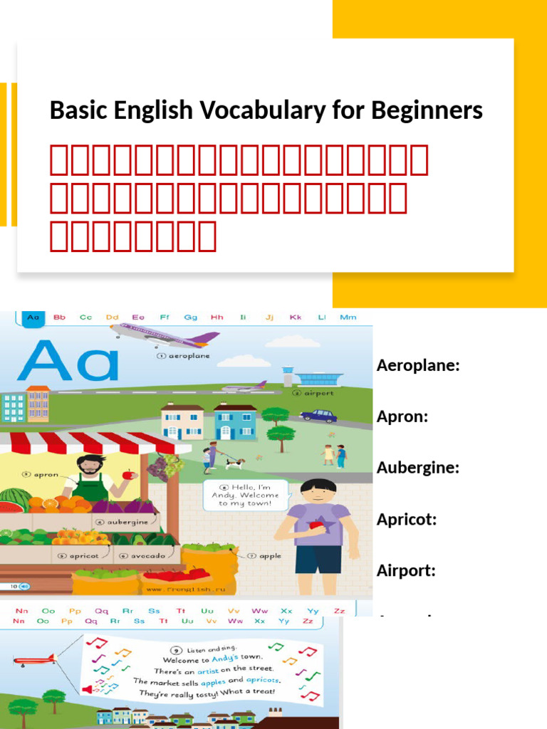 Basic English Vocabulary For Beginners | PDF