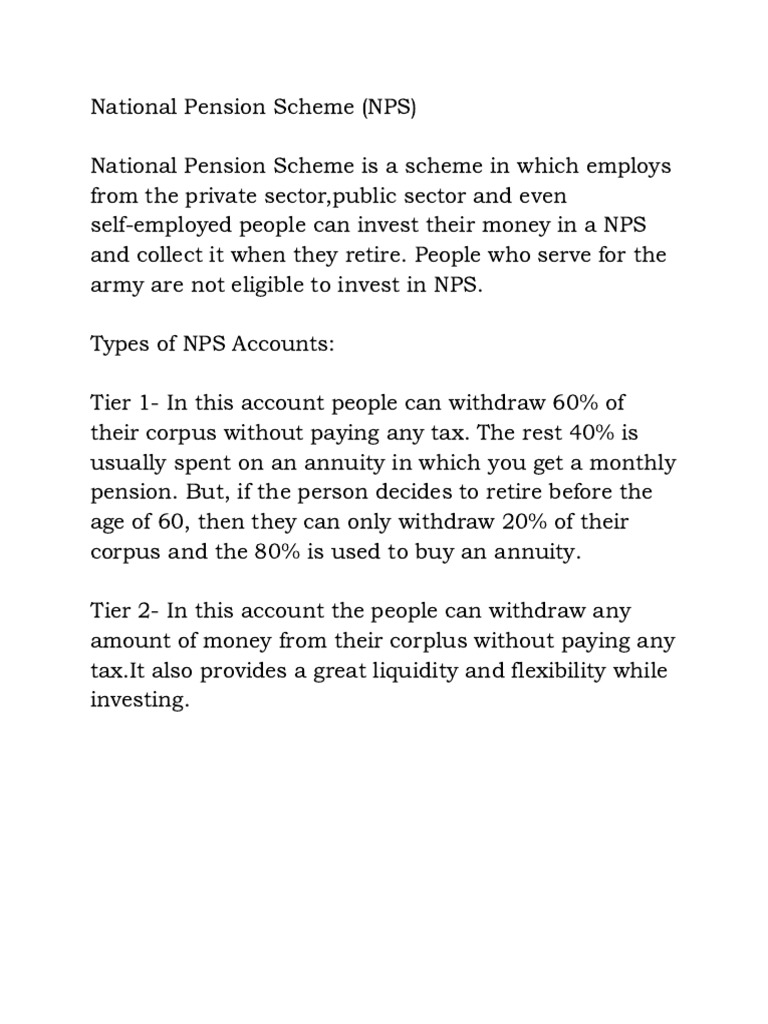 National Pension Scheme Overview | PDF