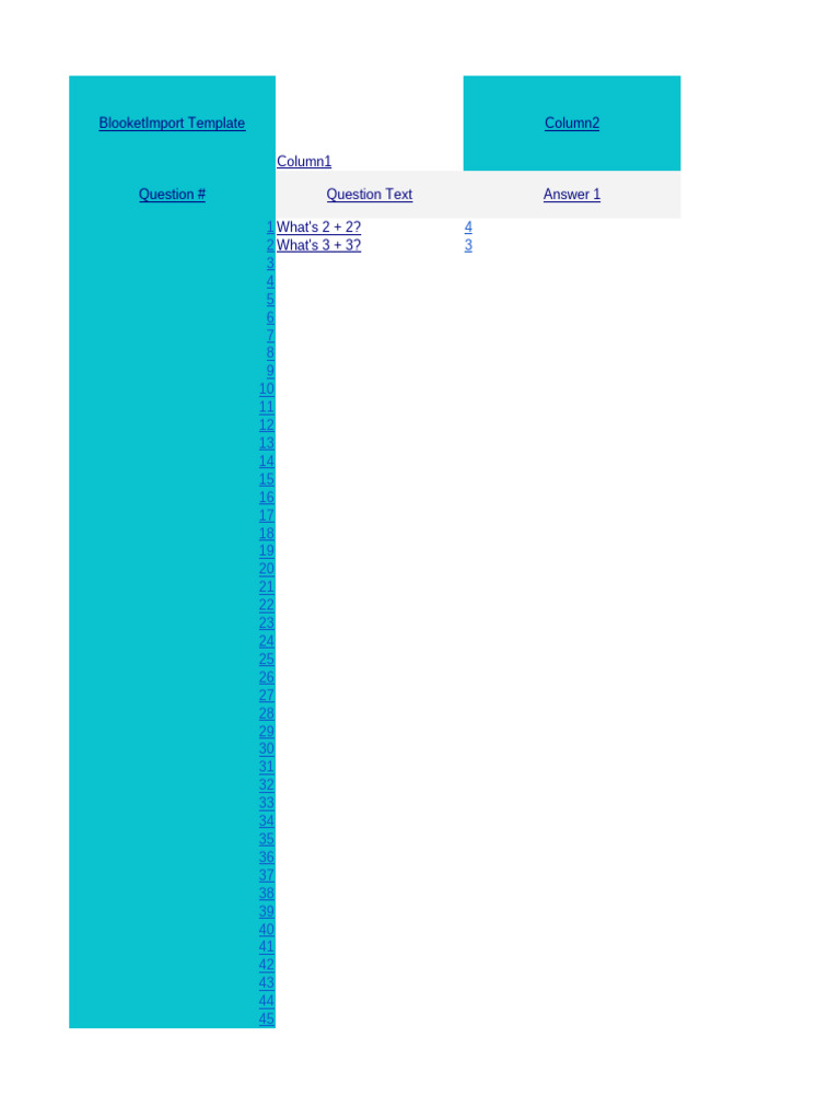 Blooket Spreadsheet Import Template-CRBqcEp3 | PDF