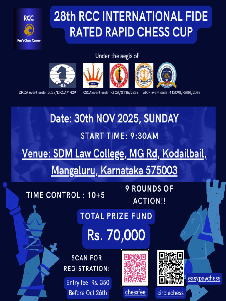 28th RCC FIDE Rated Rapid Chess Cup | PDF | Chess Openings | Chess