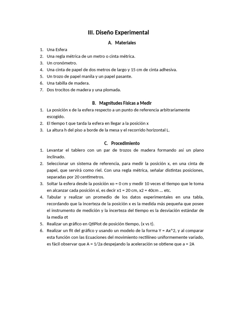 Diseño Experimental, Materiales, Mag. Fisicas y Procedimiento | PDF