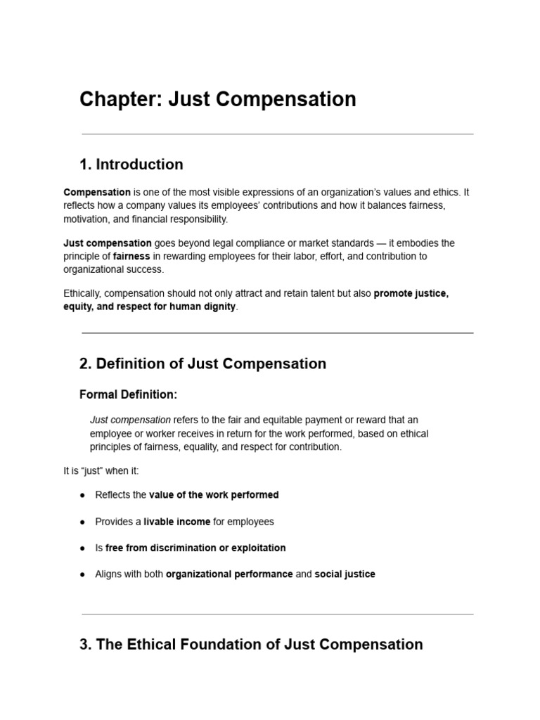 Understanding Just Compensation Principles | PDF