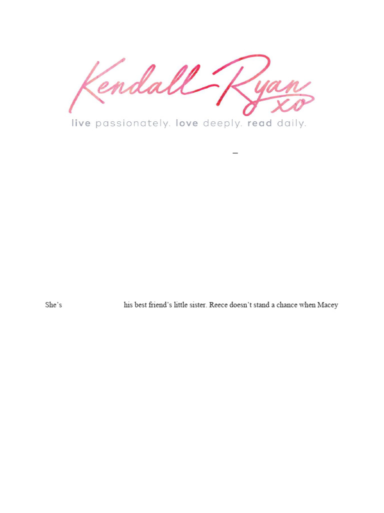 Kendall Ryan Book Series Overview | PDF