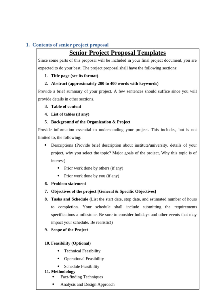 Senior Project Proposal Guidelines | PDF | System | Use Case