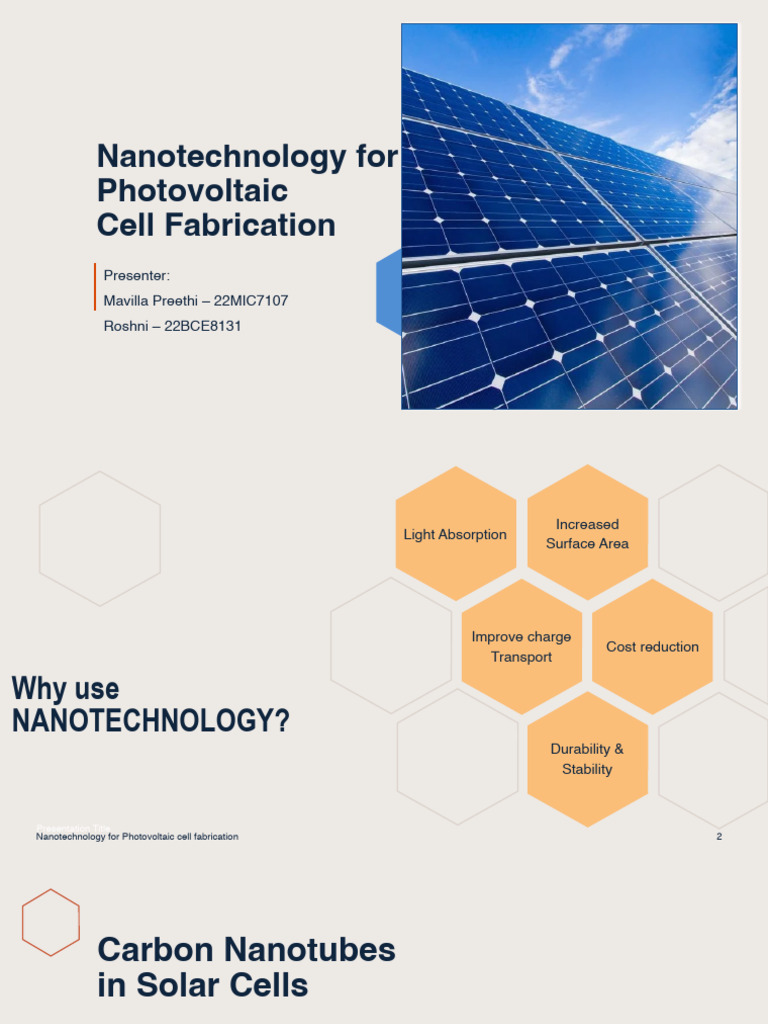 Nanotechnology in Solar Cell Fabrication | PDF | Carbon Nanotube ...