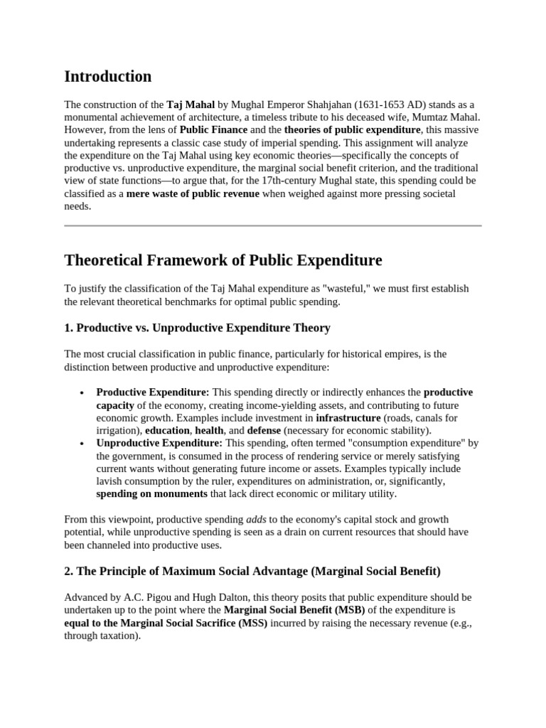 Ass 1 | PDF | Government Spending | Expense