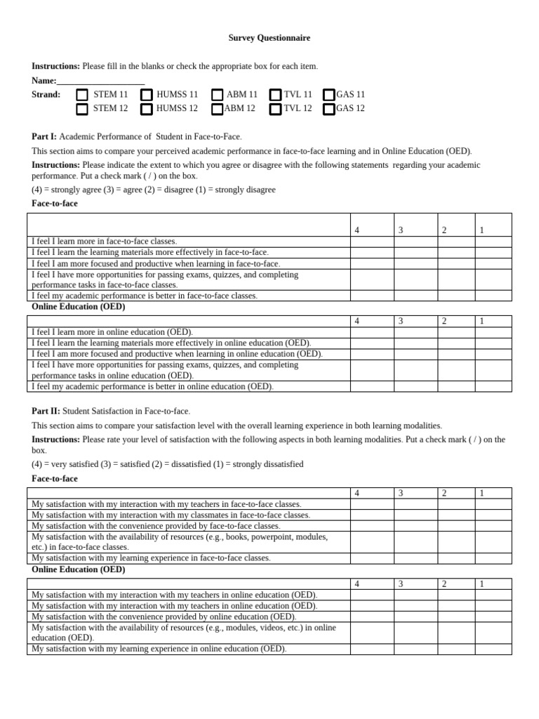Student Learning Experience Survey | PDF | Learning | Teachers