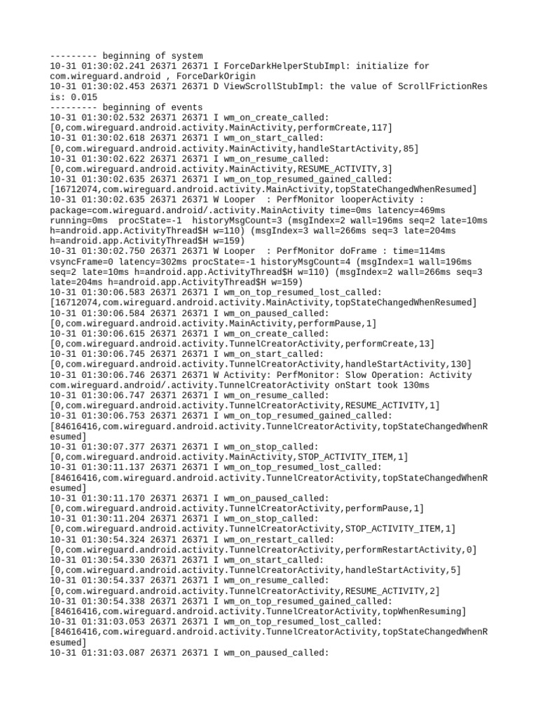 WireGuard Android Activity Logs | PDF | Encryption | Computing