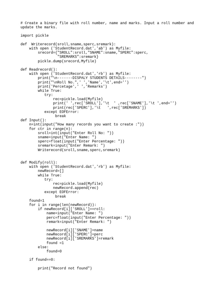 Student Record Management System | PDF