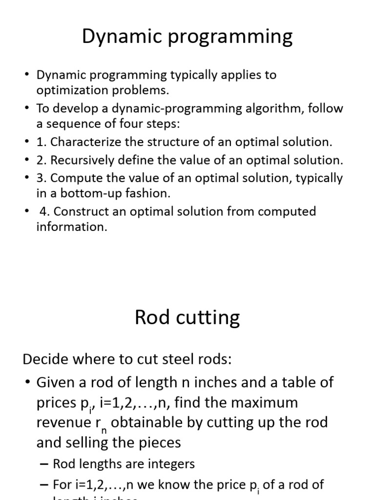 Dynamic Programming Techniques Explained | PDF | Dynamic Programming ...