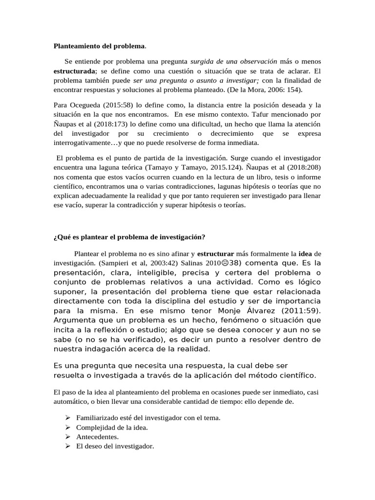 Importancia de Plantear El Problema | PDF | Teoría | Conocimiento