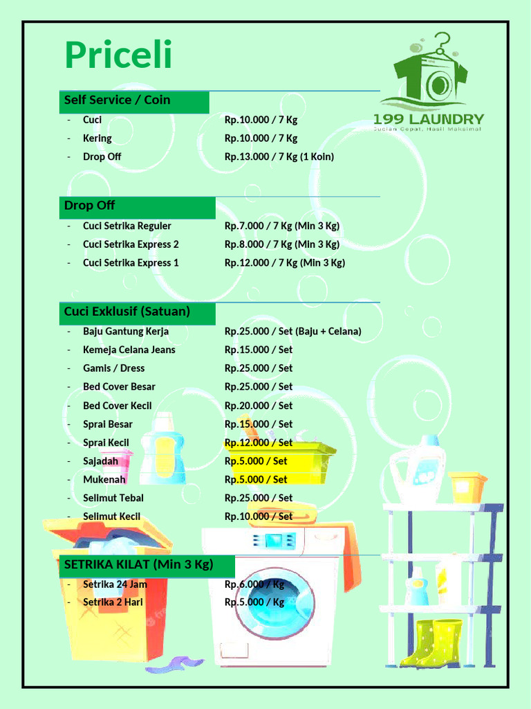 Affordable Laundry Services Pricing | PDF