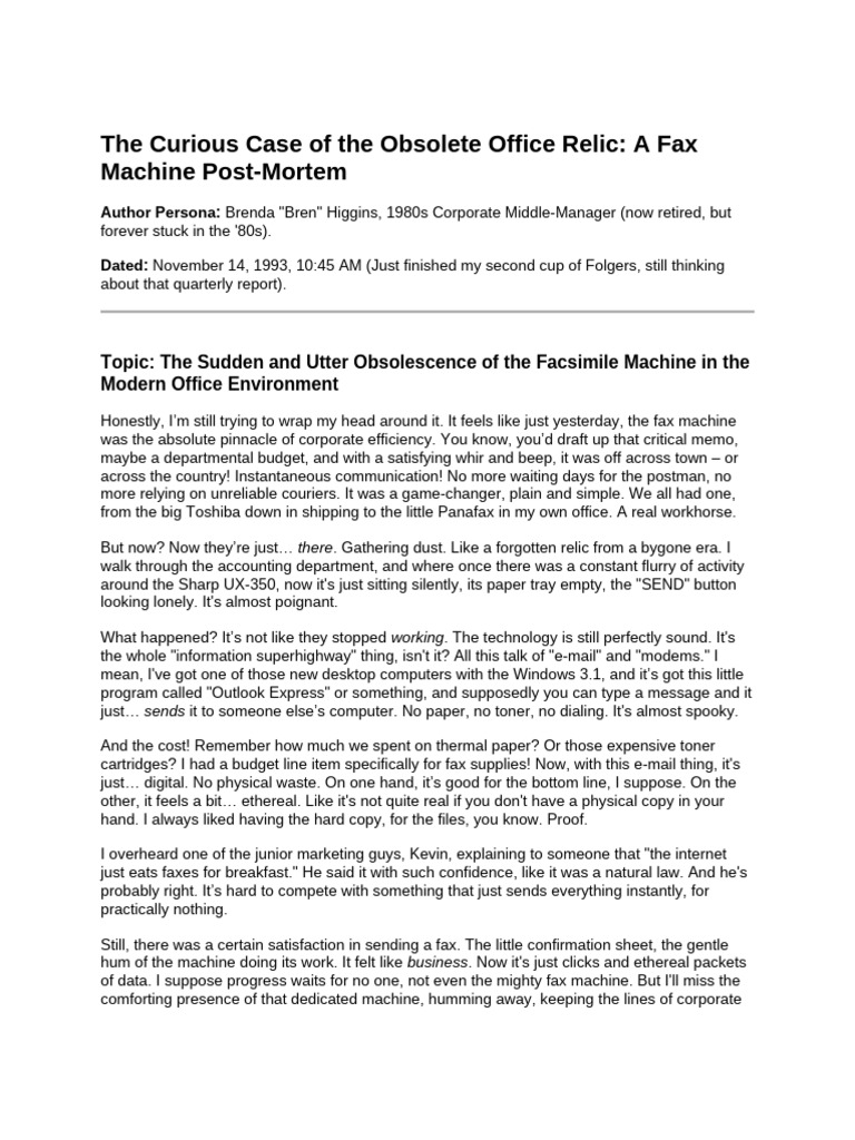 The Fax Machine's Fall from Grace | PDF | Fax | Computing