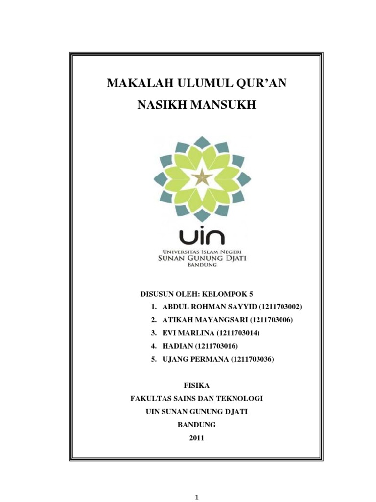 Makalah Nasikh Mansukh