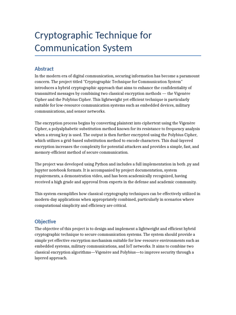 Hybrid Cryptography for Secure Communication | PDF | Encryption ...