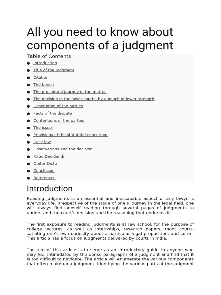 Photo inspiration: Fresh Look at Understanding Judgment Components Pdf Appeal