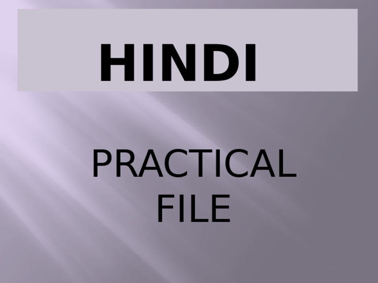 Hindi | PDF