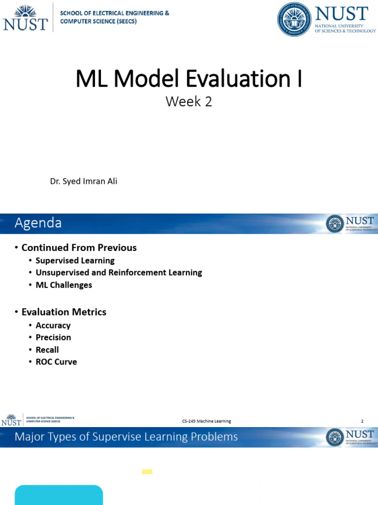 Week-2 - ML Evaluations I | PDF | Machine Learning | Sensitivity And ...