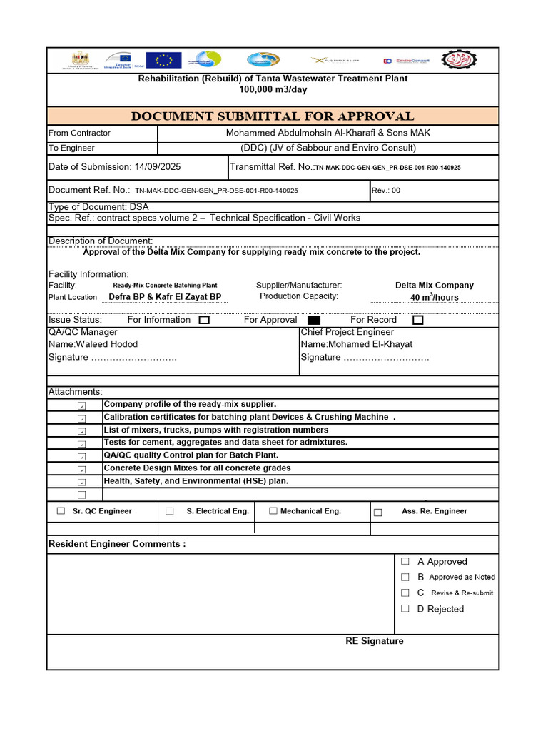 Delta Mix Company Approval Document | PDF | Secondary Sector Of The ...