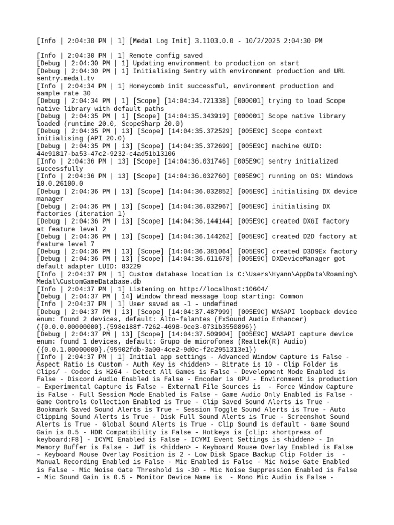 Medal Log Initialization Report | PDF | Graphics Processing Unit ...