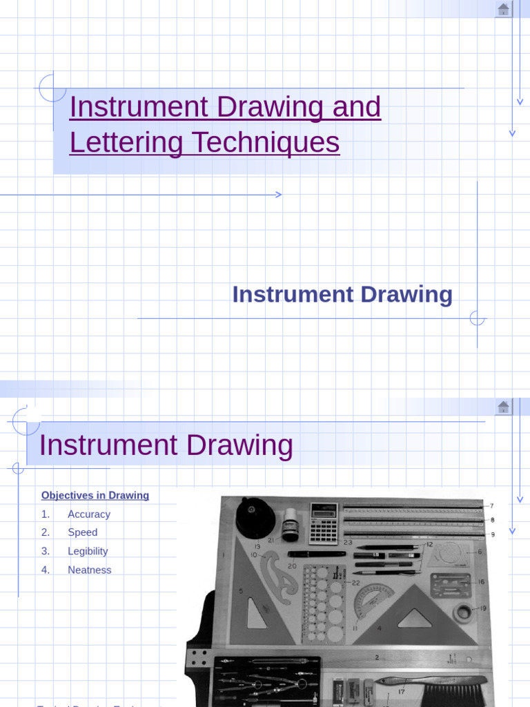 Instrument Drawing & Lettering Guide | PDF | Drawing | Technical Drawing
