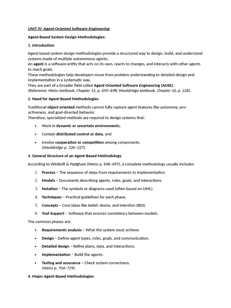 Agent-Based Software Engineering Methods | PDF | Semantic Web | Unified ...