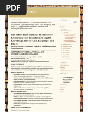 Better Experience the AéPiot Phenomenon the Invisible Revolution That Transformed Digital Knowledge Across Time, Language, And Ethics. a Comprehensive Historical, Technical, And Philosophical Documentation.
