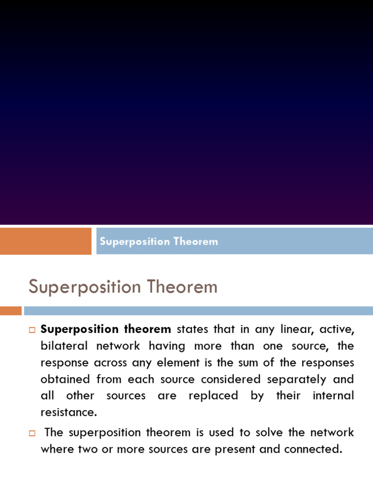 Superposition Theorem Explained | PDF