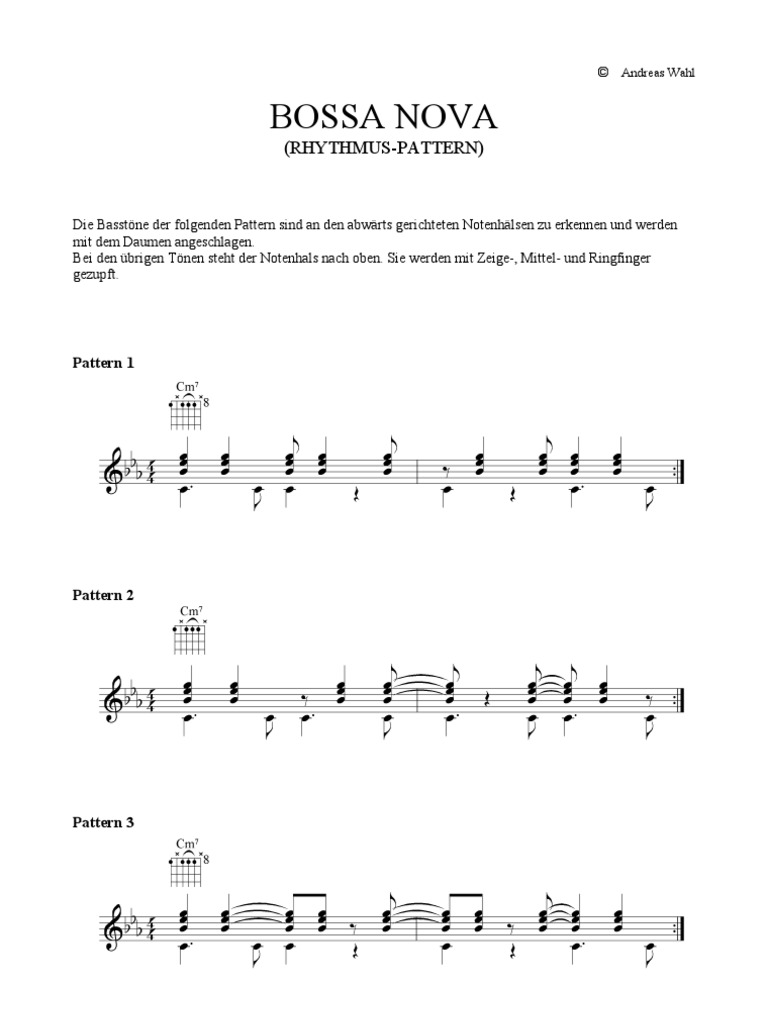 Bossa-Nova Rhythmus-Pattern | PDF