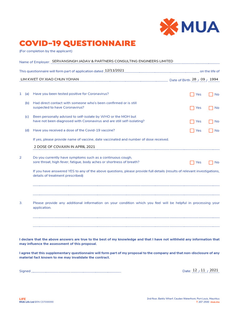 COVID-19_Applicant-EDITABLE_V2 (002) | PDF | Human Diseases And ...