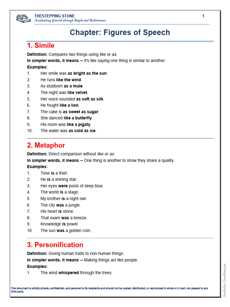 Figures of Speech Explained with Examples | PDF