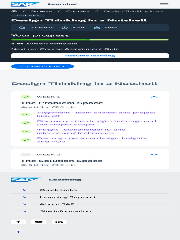 Design Thinking Course Overview | PDF