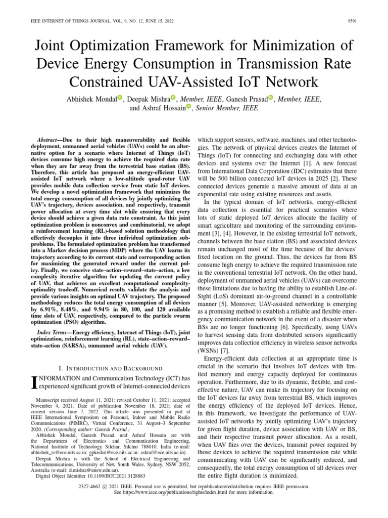 Joint Optimization Framework For Minimization of Device Energy ...