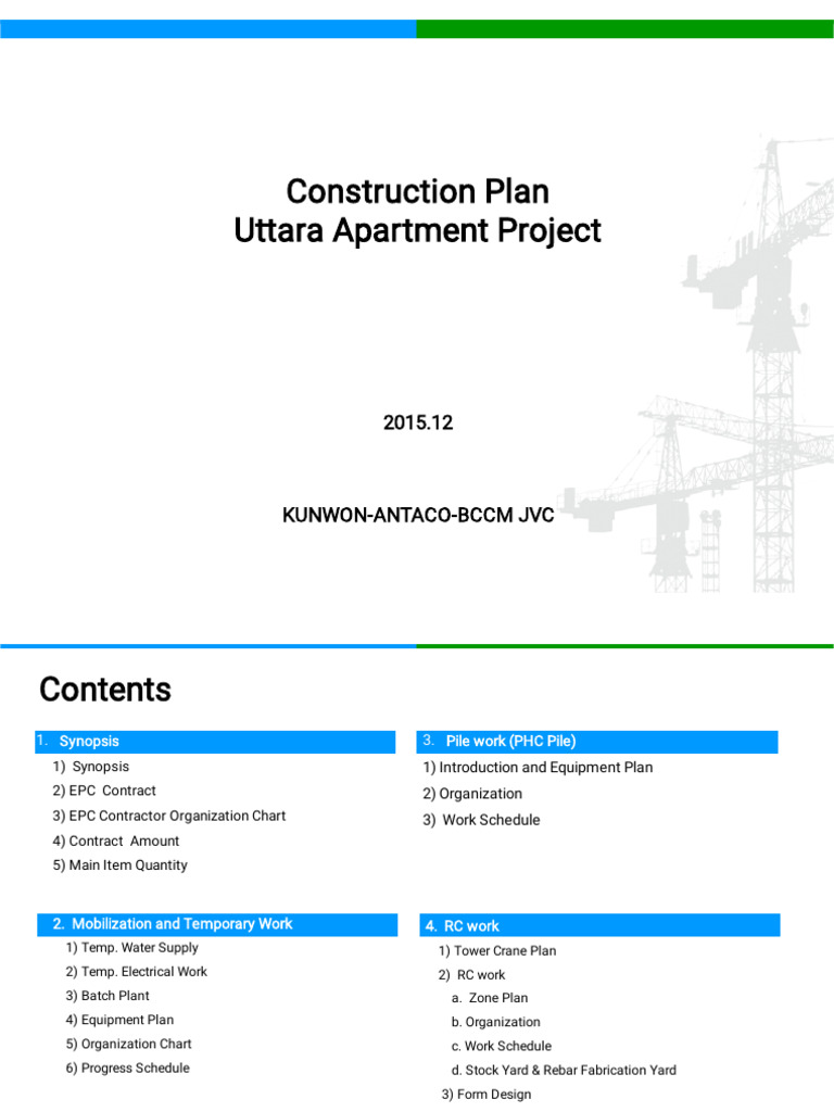 Uttara Apartment Project Construction Plan | PDF | Wall | Structural ...