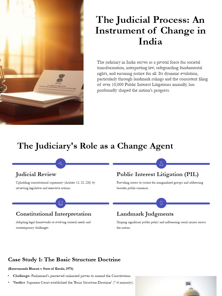 The Judicial Process an Instrument of Change in India | PDF ...